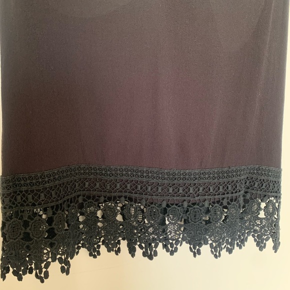 Black rayon bohemian style top - Picture 4 of 4